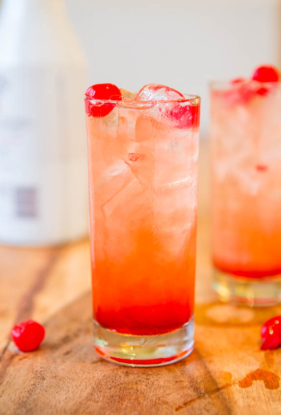hen party ideas: easy cocktail recipes - malibu sunset